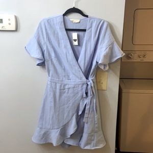 Victoria + Sophia Wrap Linen Dress